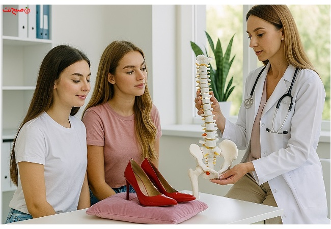 سلامت گردن:قاتلان خاموش مهره های گردن را بشناسید؛ از بالش بلند تا کفش