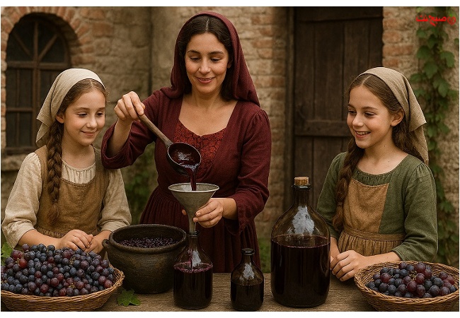 سرکه انگور خانگی با تخمیر طبیعی انگور به‌دست می‌آید، طعمی ملایم و عطری خوشایند دارد، بدون افزودنی شیمیایی است و در آشپزی، تهیه ترشی و حتی درمان‌های سنتی کاربرد فراوانی دارد.